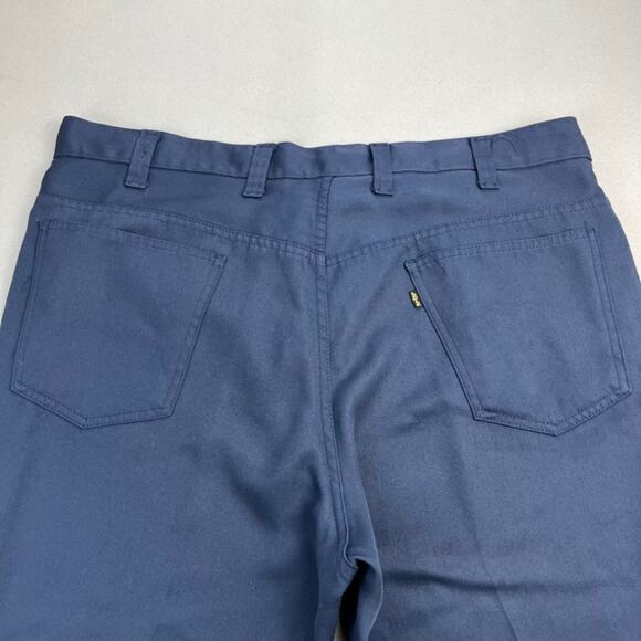 Vintage Levis Sta-Prest Pants Mens 42 Navy Blue Chino Straight Leg Slacks 80s - Picture 5 of 16